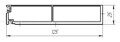 Профиль алюминиевый наличник 125 мм для встроенного монтажа